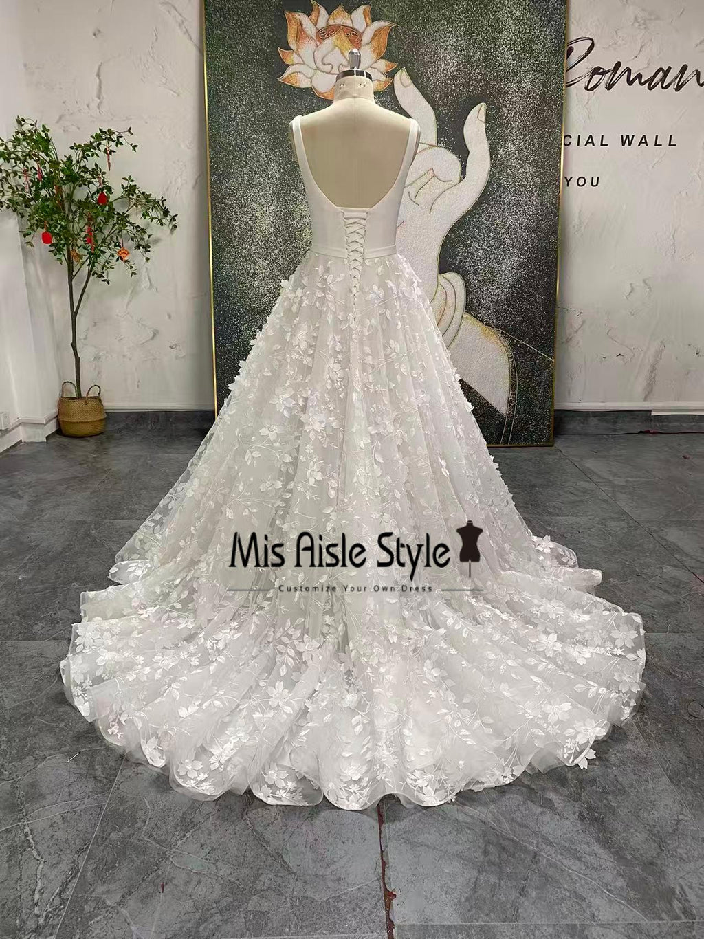 elegant lace evening dresses Elegant Ivory White A-Line Tulle Long Prom Dresses with Lace, Evening  Dress, MP203 main image 0