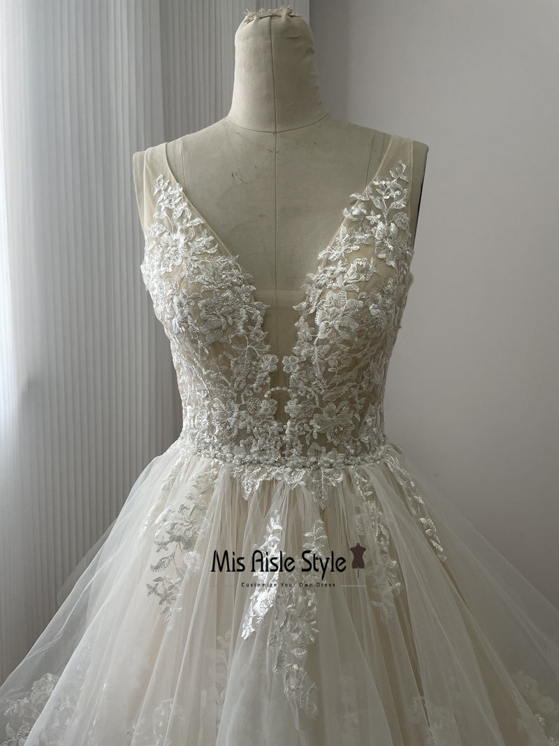 Tiered Skirt Bridal Dress