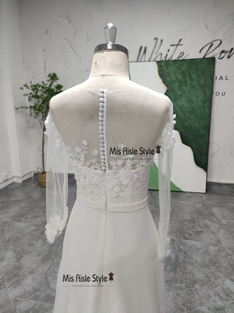 Long Sleeve  Wedding Dress