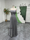 Square Neckline Sparkle Prom Dress