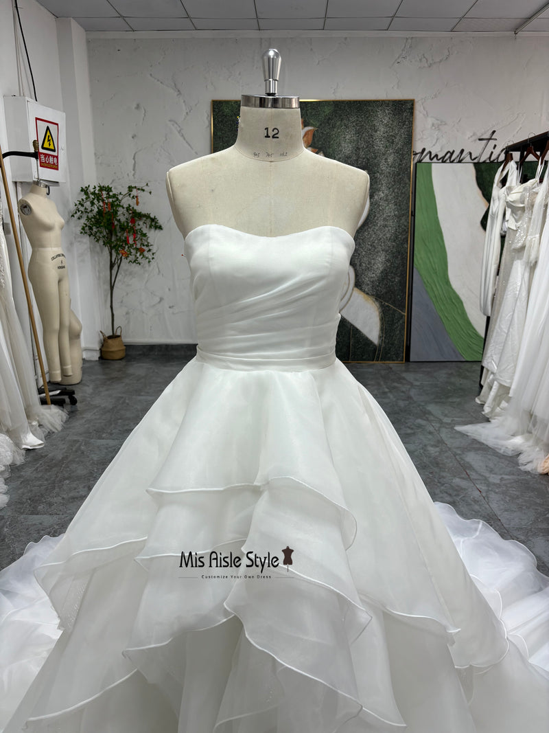 Tiered Skirt Wedding Dress
