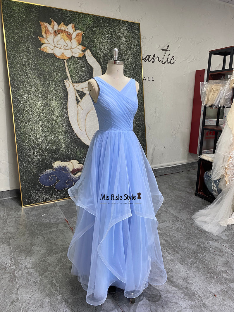 Tiered Skirt Tulle Prom Dress