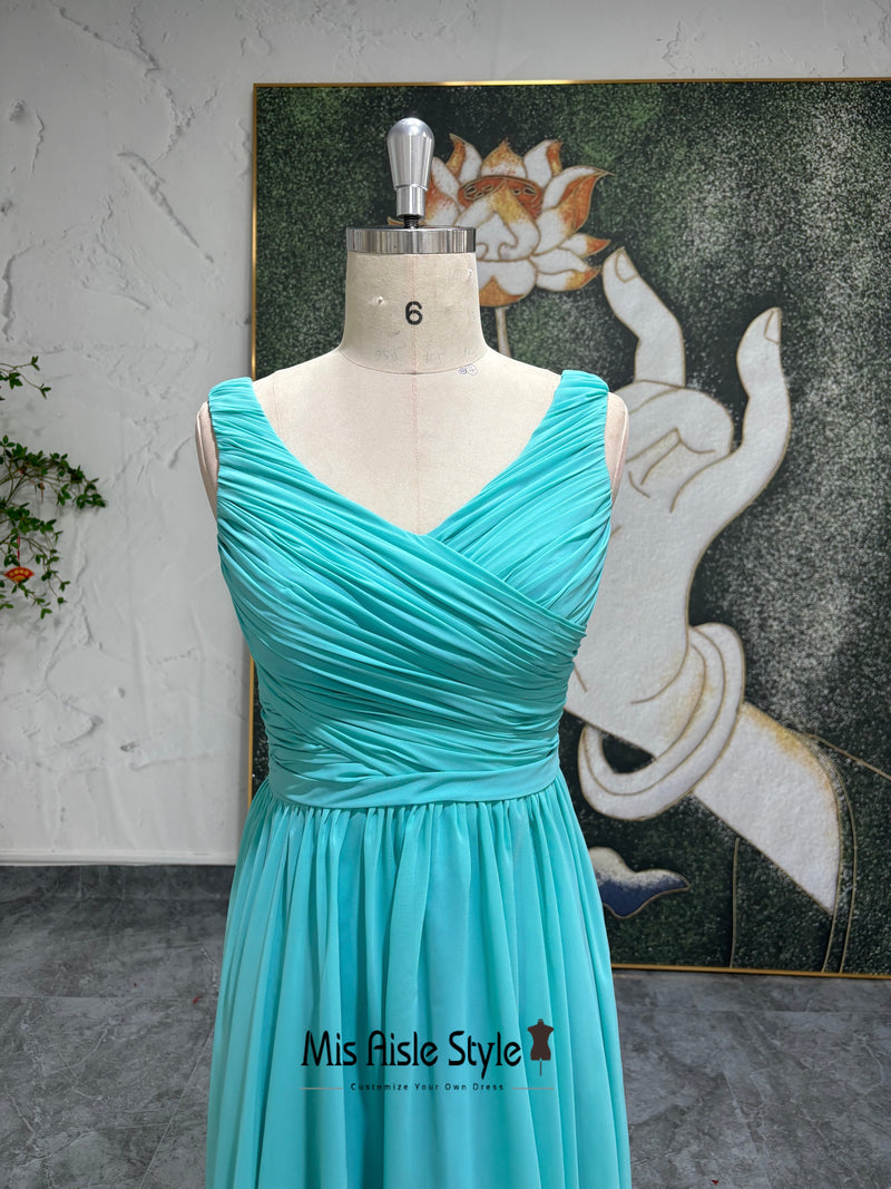 V Neck Bridesmaid Dress