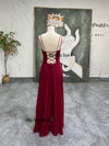 Dark Red Bridesmai Dress 