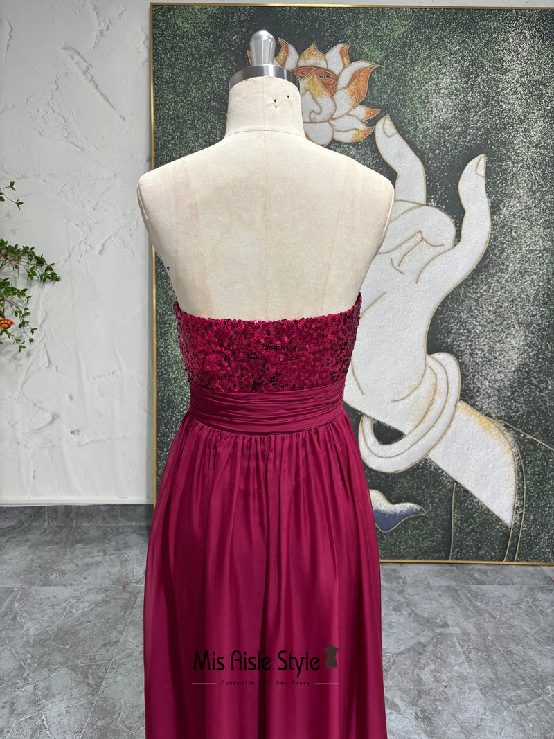 Off Shoulder Sleeve Bridesmaid Dress