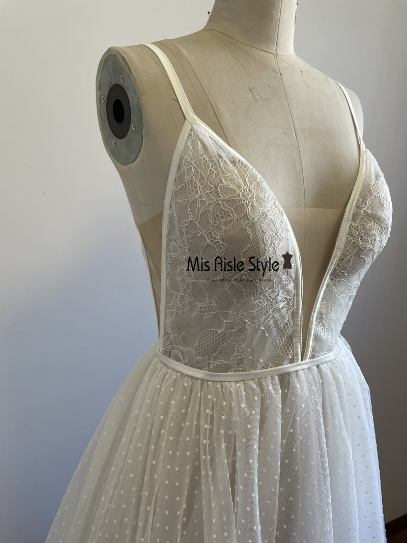 Spaghetti Straps Wedding Dress