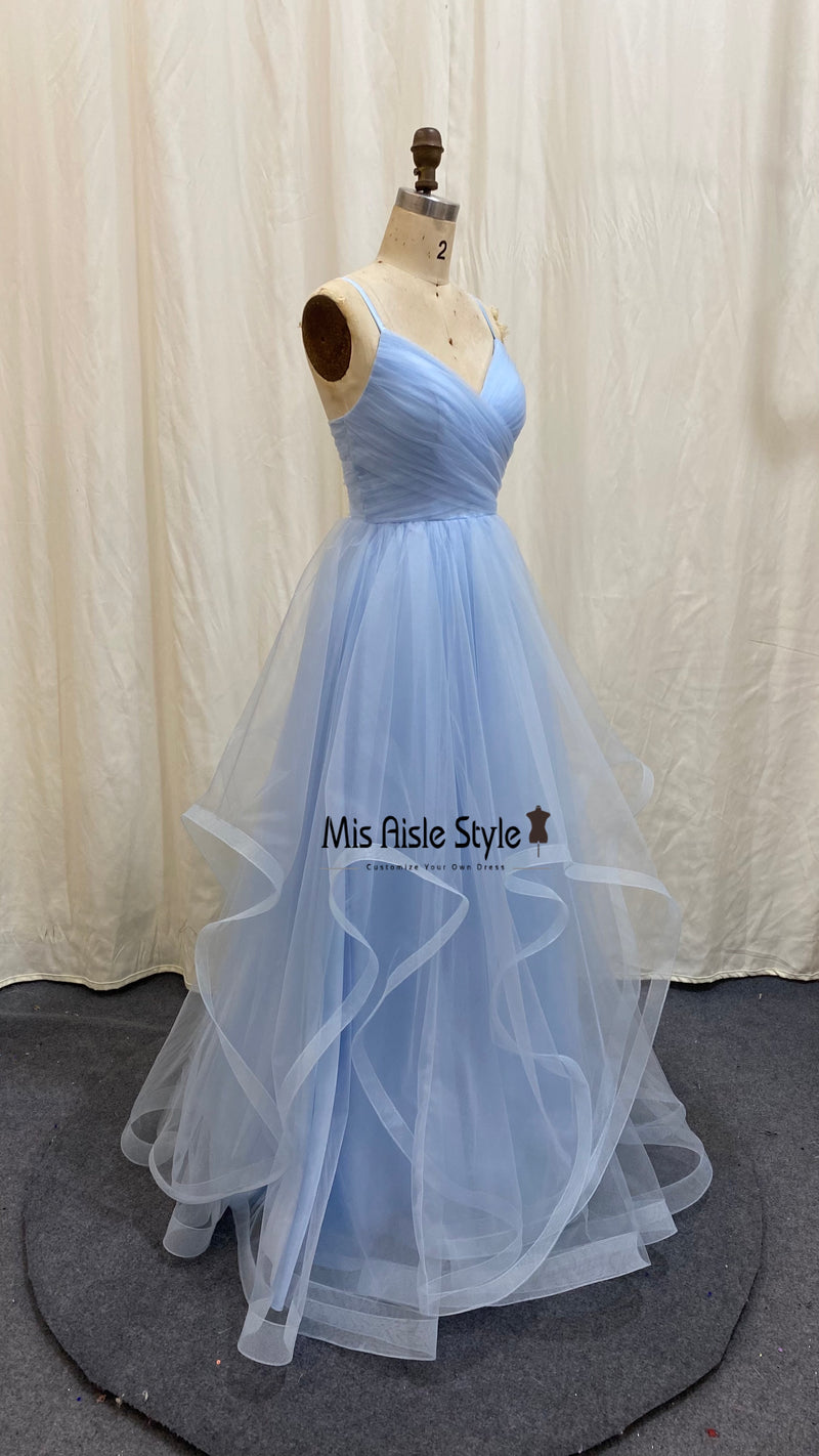 Blue Tulle Party Dress