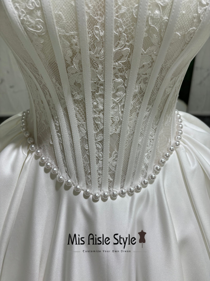 Sparkle Beaded Lace Wedding Dress