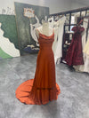 Fitted Brown Prom Dress