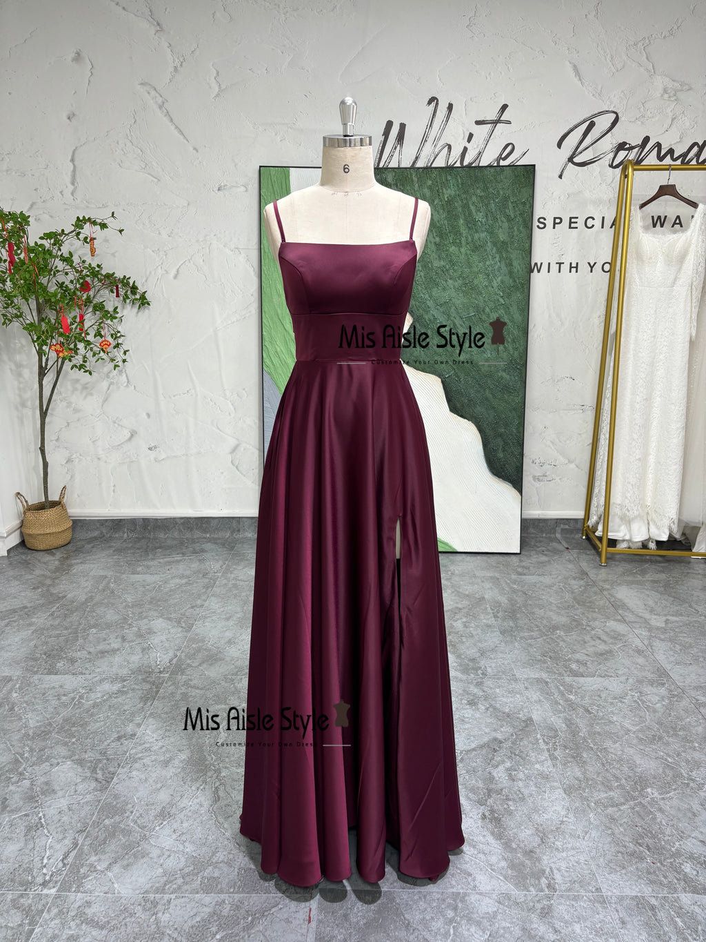 Burgundy Party Dress