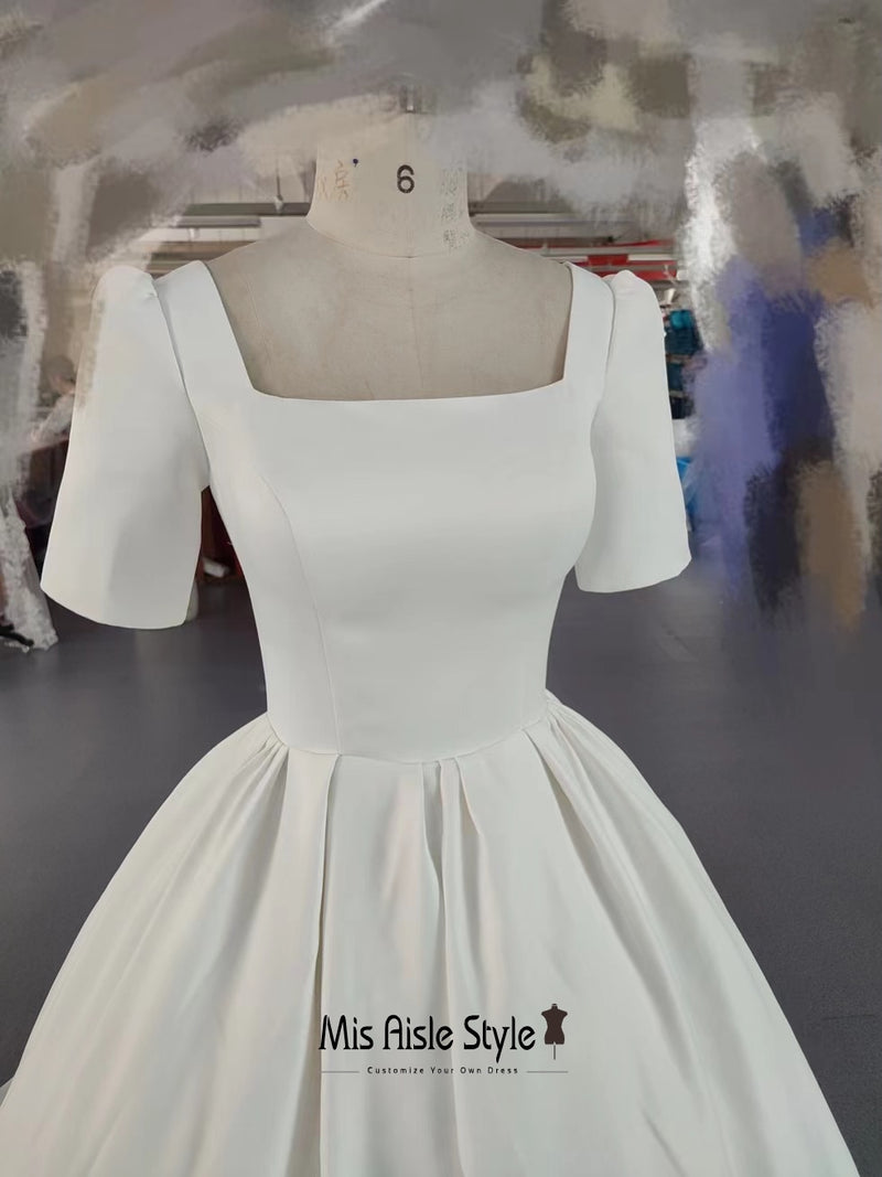 Short Sleeve Wedding Dress