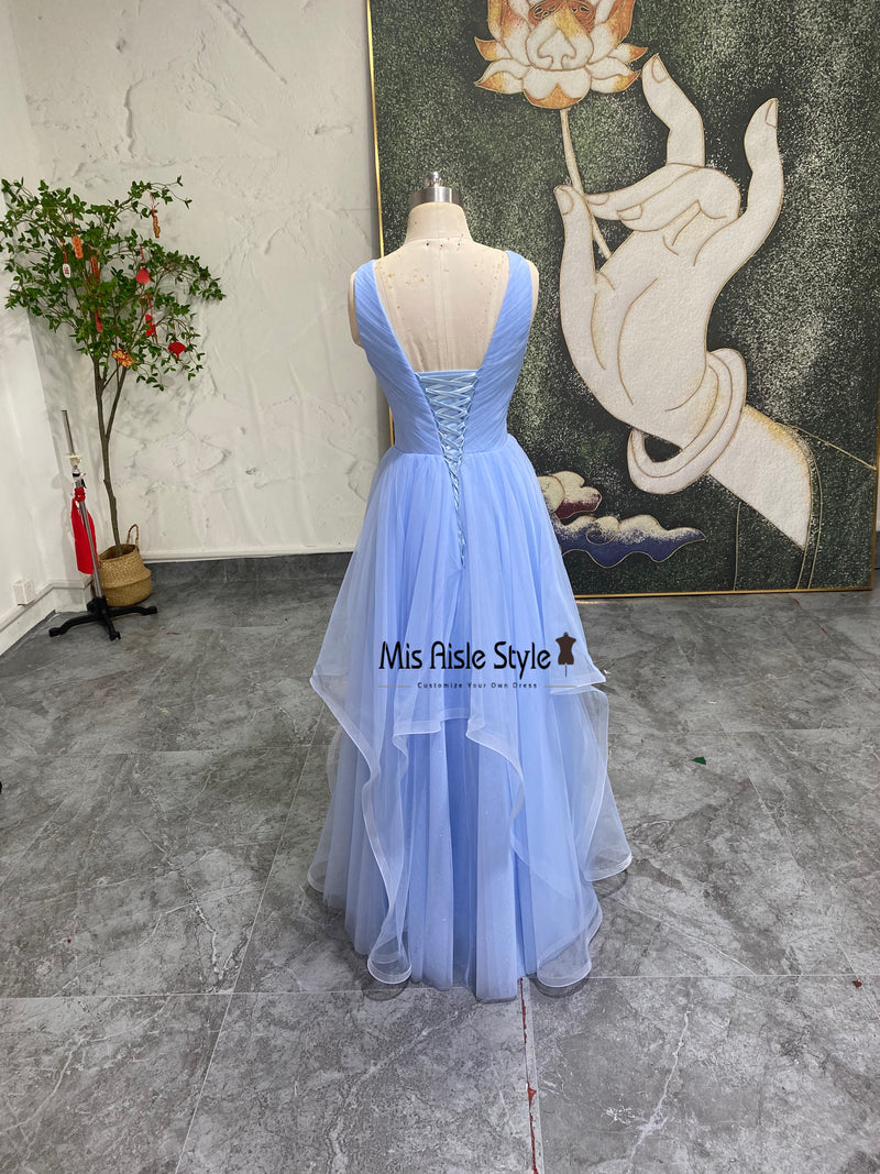Blue Tulle Party Dress