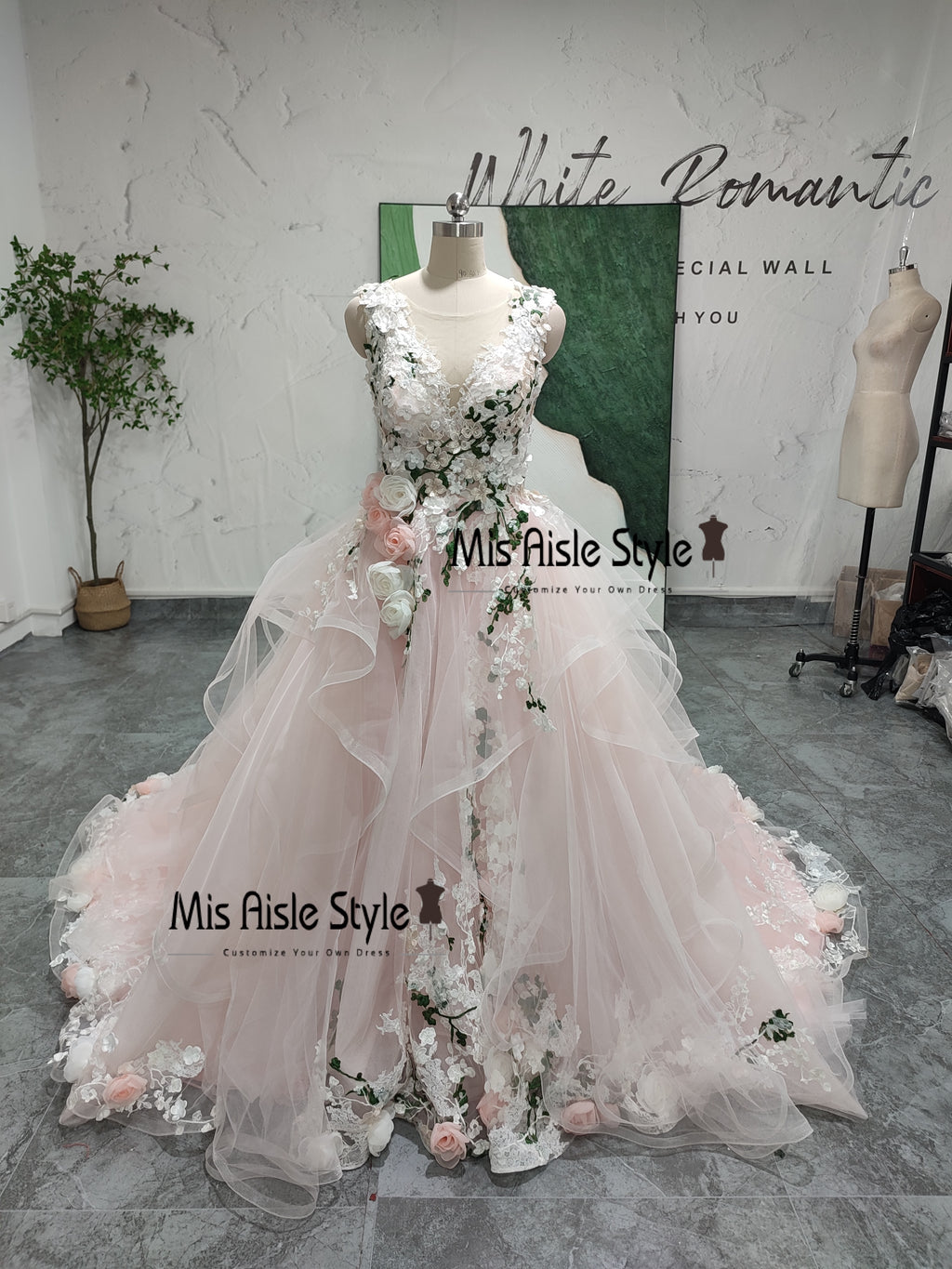 Colorful And Floral Wedding Dress