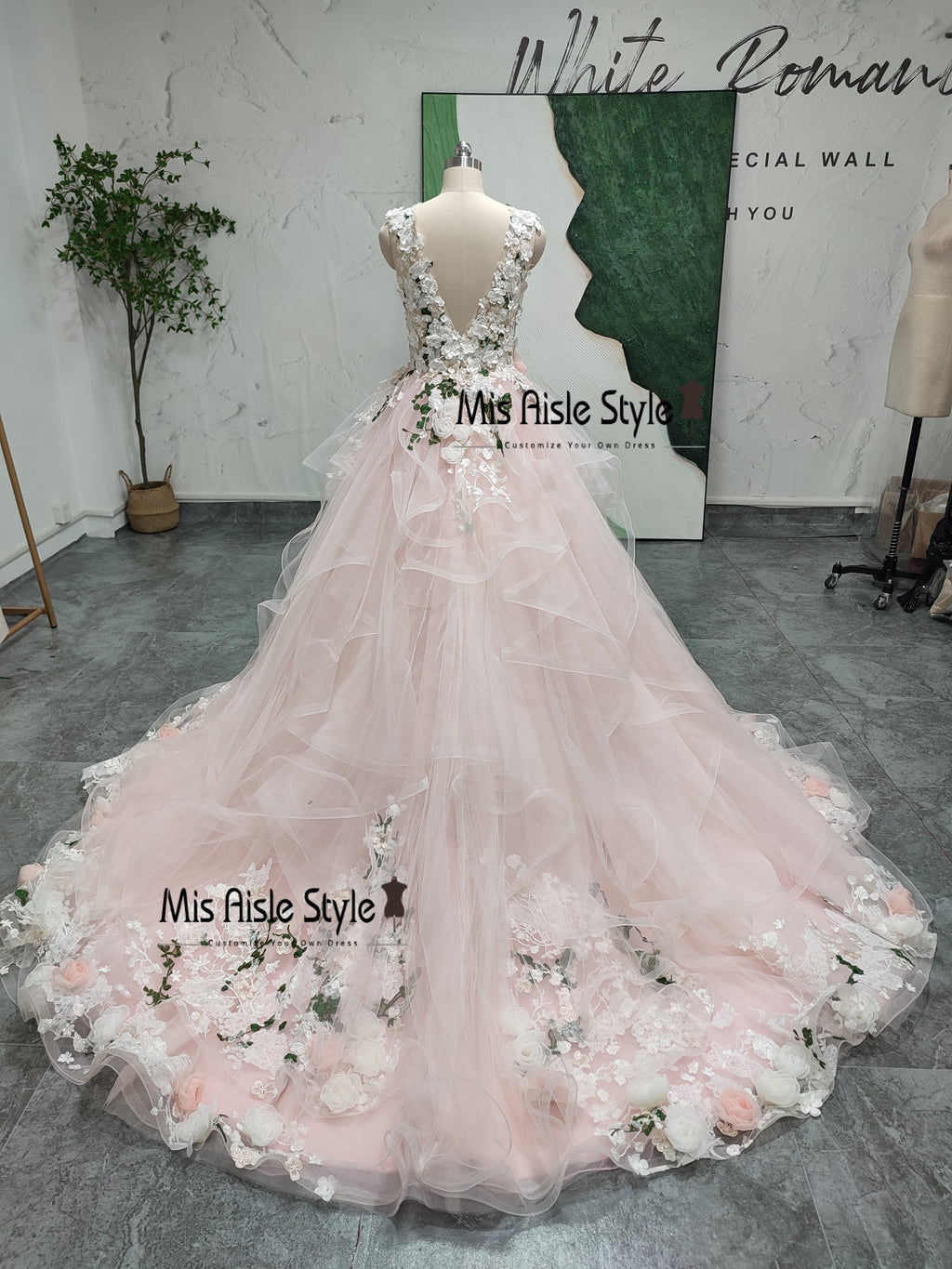 Colorful Plus Size Wedding Dress