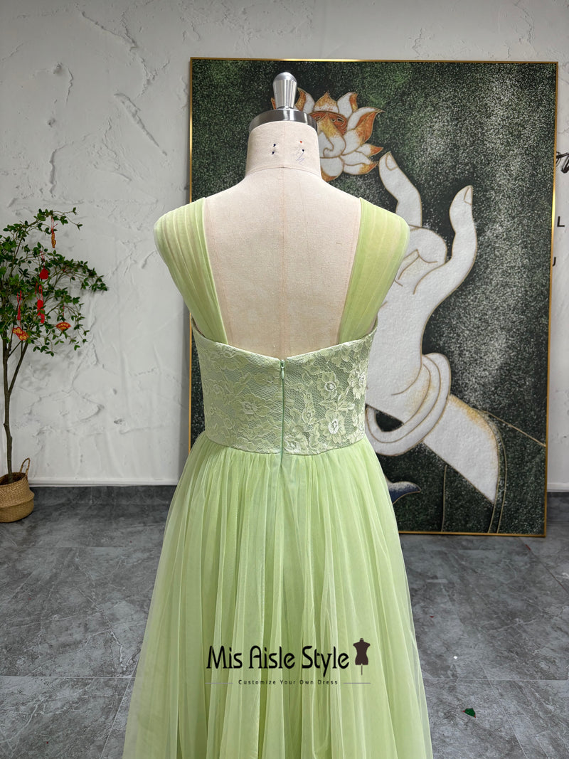 Wide Shoulder Straps Bridesmaid Dress