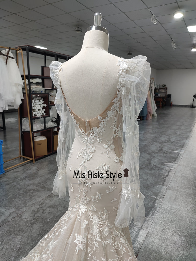 Long Sleeve Lace Wedding Dress