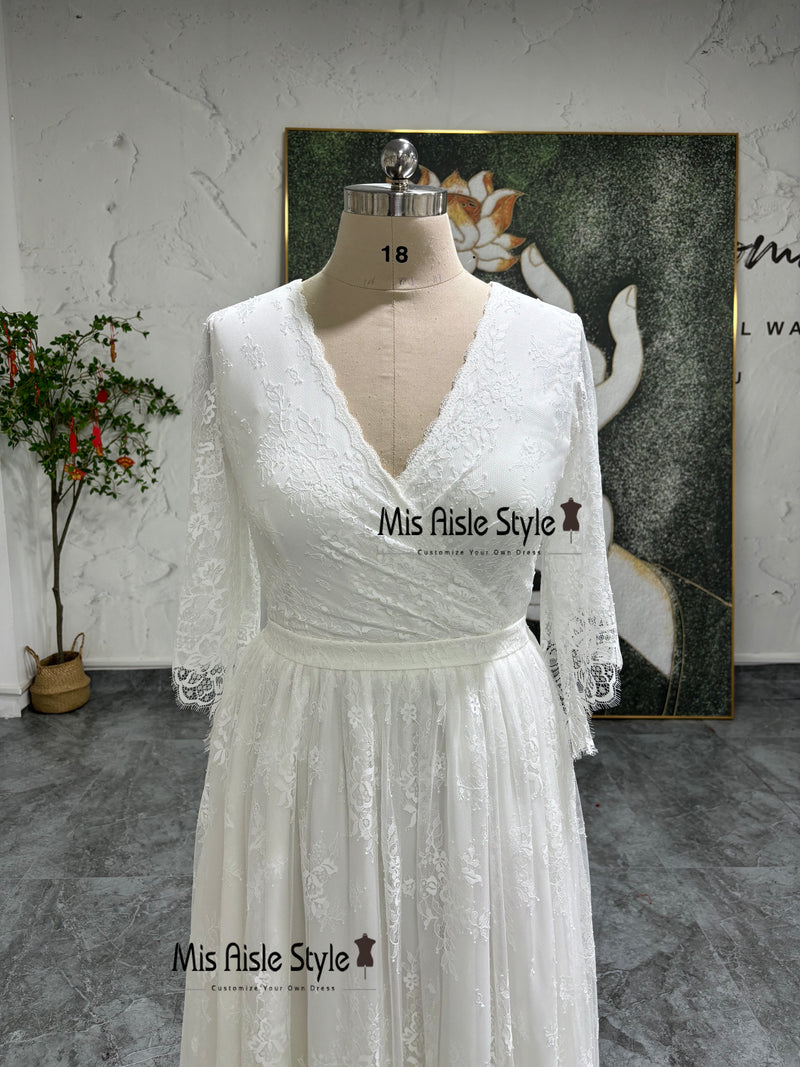 V-neckline Wedding Dress