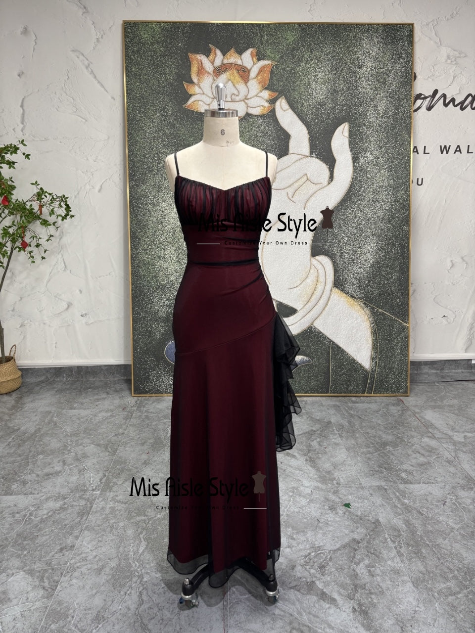 Vintage 90s Black And Red Prom Dress with Criss Cross Back – misaislestyle