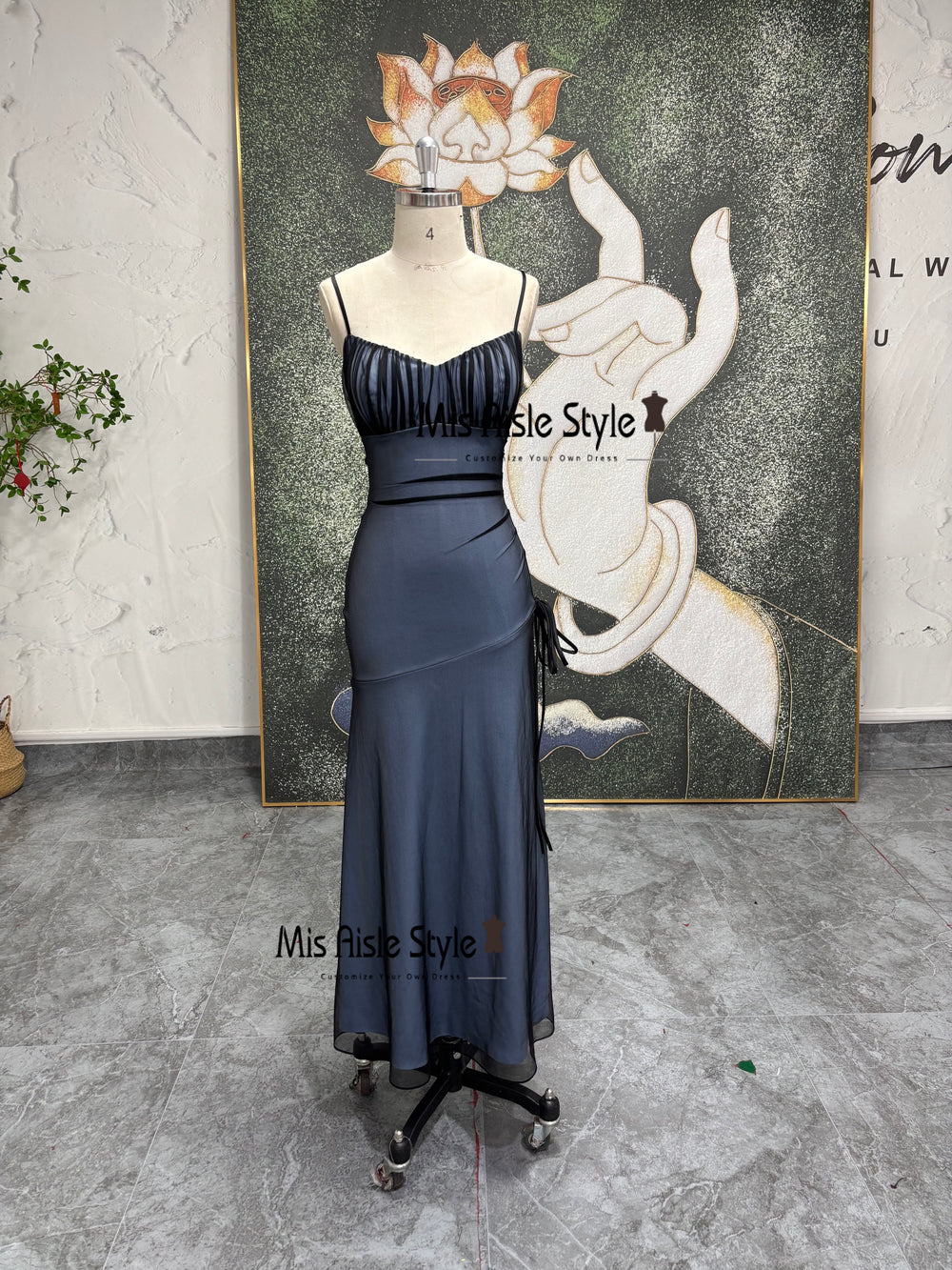 vintage prom dress styles Vintage 90s Spaghetti Straps Prom Dress with Criss Cross Back –  misaislestyle