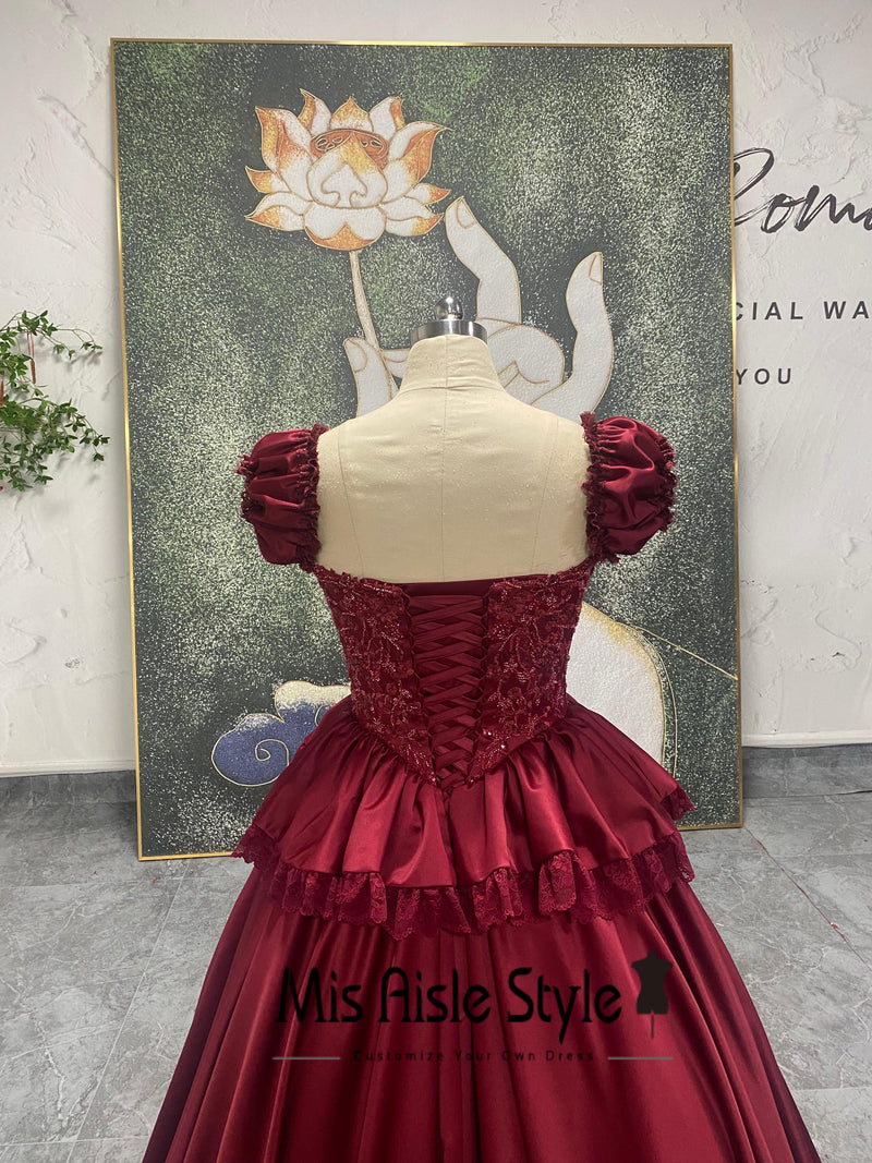 old fashioned ball dresses Vintage Gown Burgundy Princess Prom Dress – misaislestyle purple formal dress Pronto Uomo Solid Tuxedo Its our newest creation Size:72