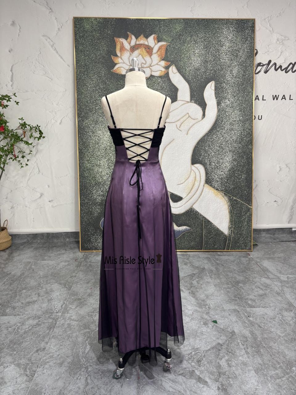 Vintage Beaded Light Purple Party Dress – misaislestyle