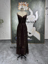 Vintage Brown Prom Dress