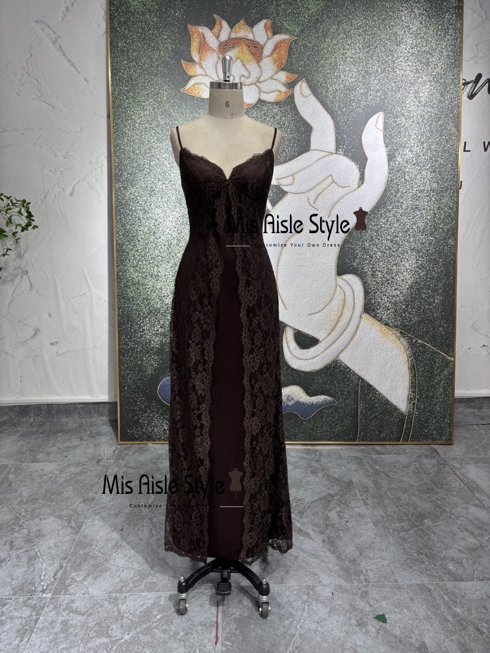 Vintage Brown Prom Dress