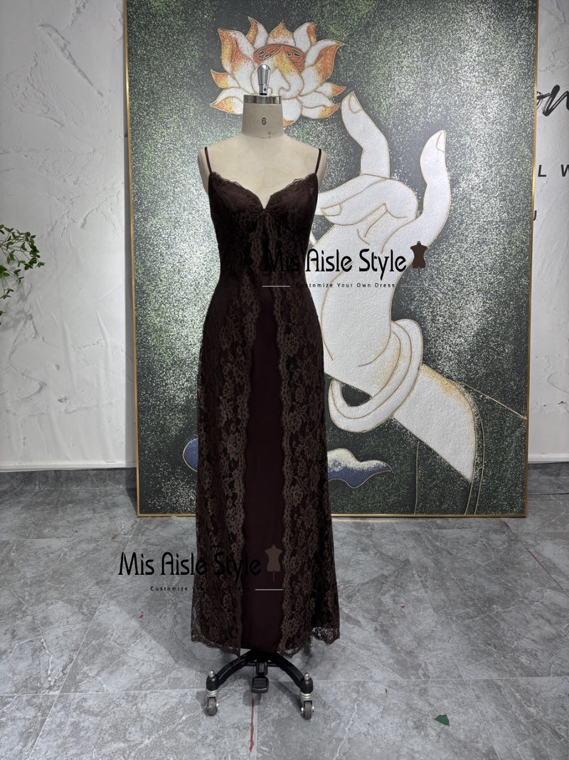 Vintage Brown Prom Dress