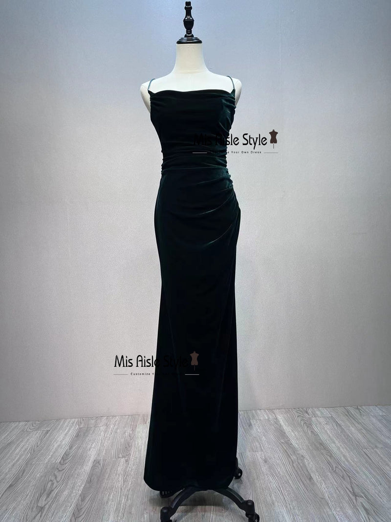 Sheath Spaghetti Straps Evening Dress