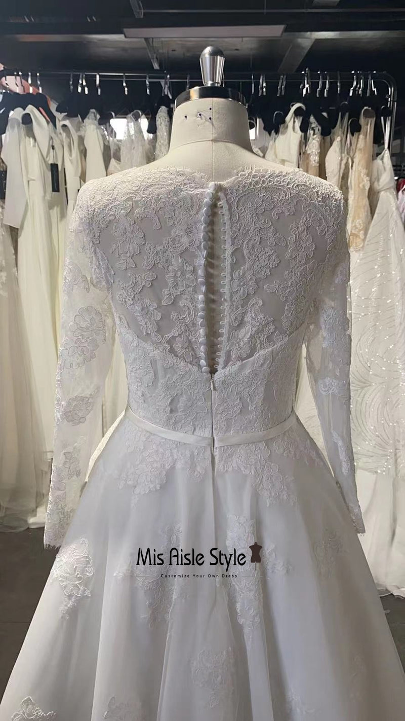 Long Sleeve Lace Wedding Dress