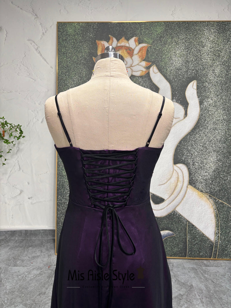 plus size vintage prom dresses Black And Purple Dress,Elegant Evening Gown – misaislestyle Color:Disco A-Line/Princess Halter Long Wedding nur catching appeal