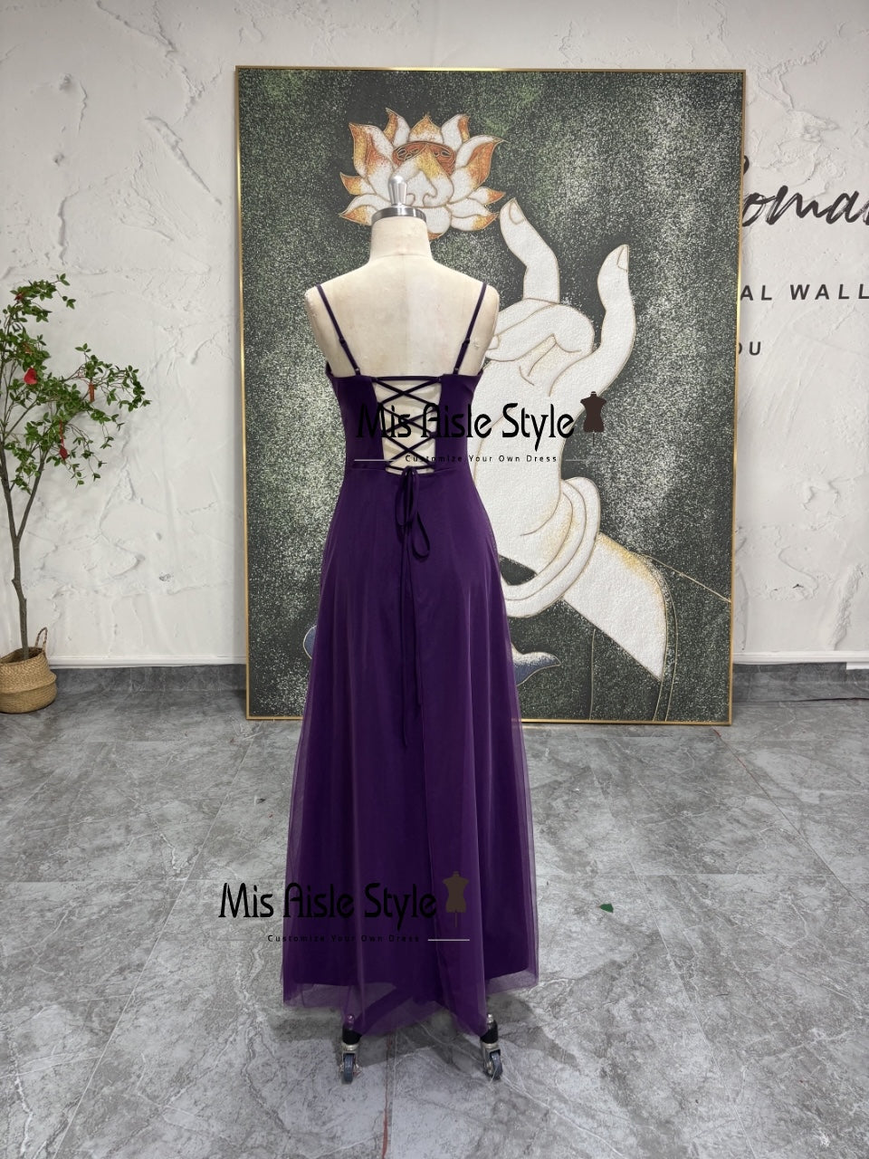 Purple 90s Evening Dress