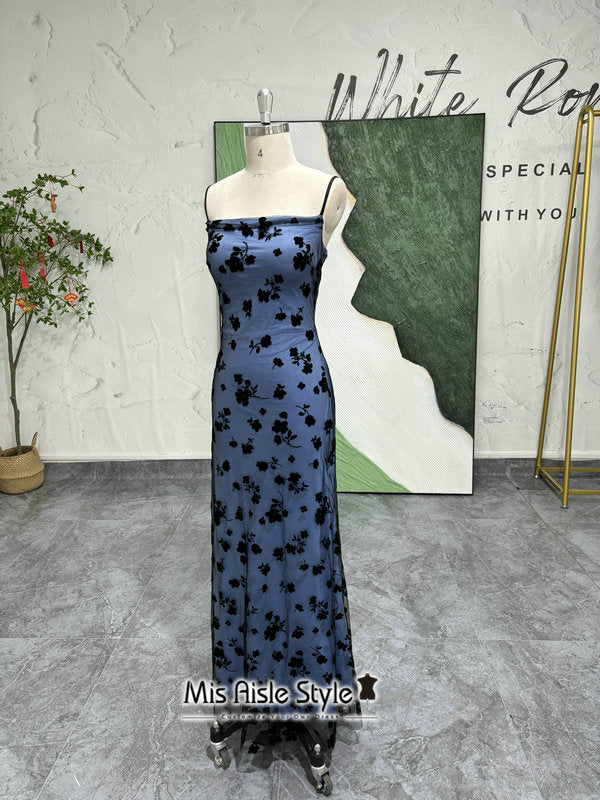 Vintage Fit and Flare Square Neckline Black Lace Prom Dress misaislestyle Vintage Fit and Flare Square Neckline Black Lace Prom Dress misaislestyle