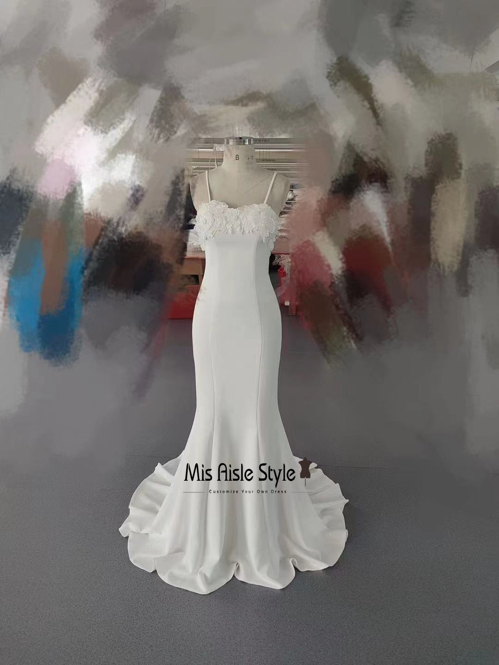 Vintage Sexy Satin Mermaid Wedding Dress