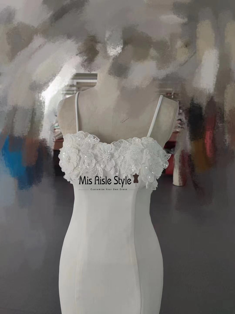 Vintage Sexy Satin Mermaid Wedding Dress