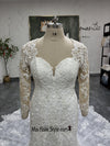 long sleeve lace bridal dress