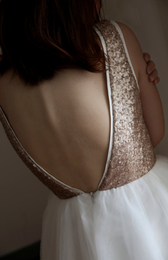 Short Sexy Low V-back Sequins Homecoming Dress misaislestyle Short Sexy Low V-back Sequins Homecoming Dress misaislestyle