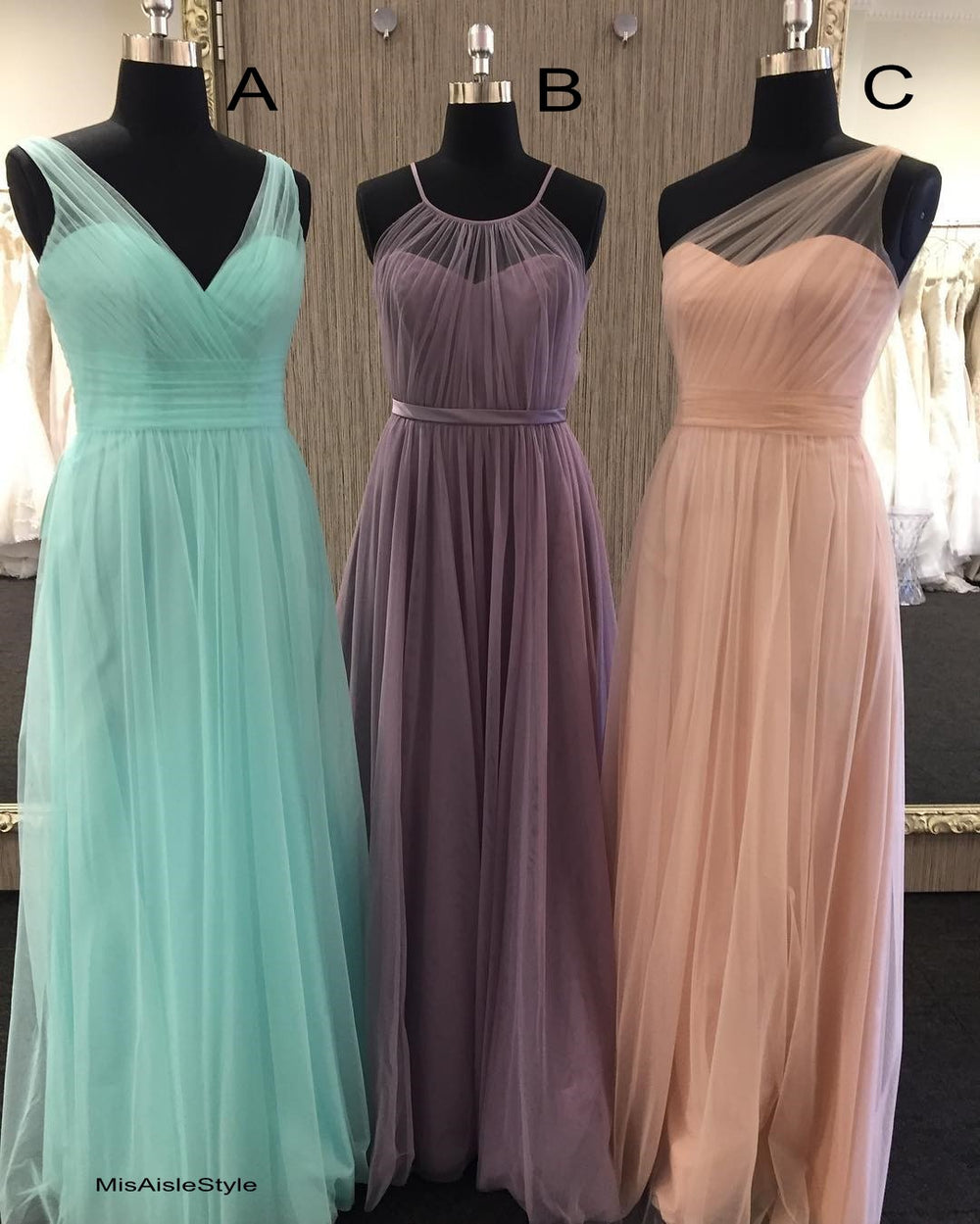 Long Tulle Bridesmaid Dress – misaislestyle