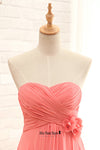 coral wedding party dress