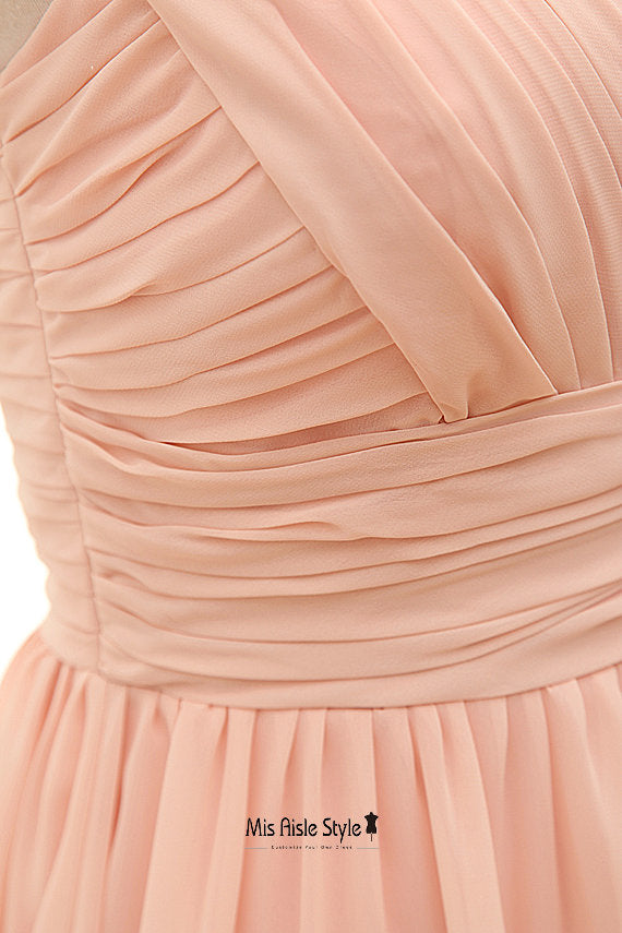 blush formal party dress