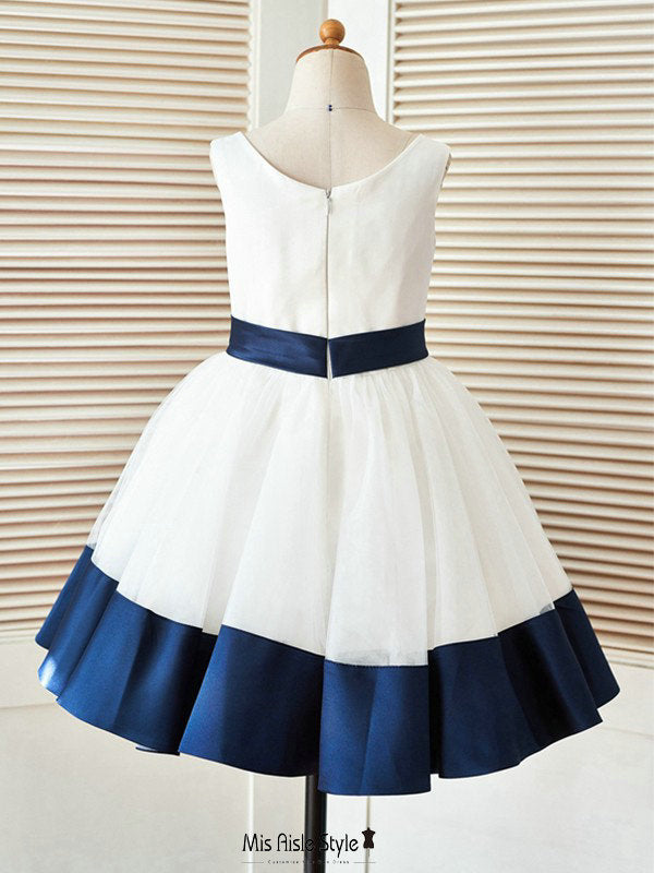 Navy Blue Girls Birthday Party Dress – misaislestyle Navy Blue Girls Birthday Party Dress – misaislestyle
