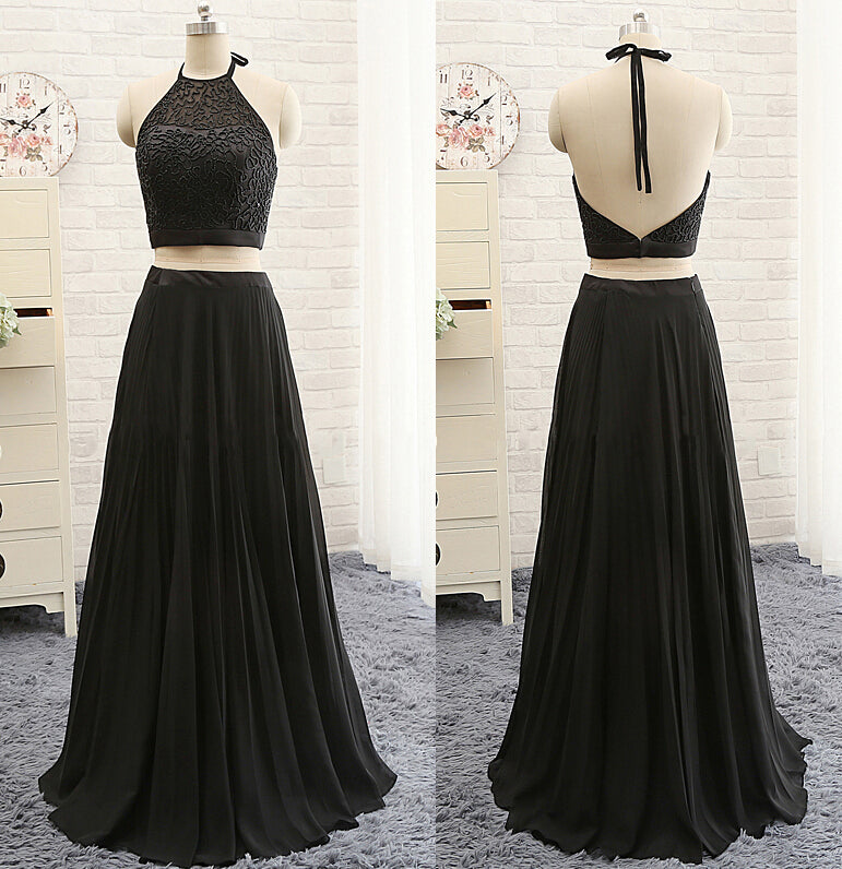 Two Piece Black Prom Dress misaislestyle Two Piece Black Prom Dress misaislestyle