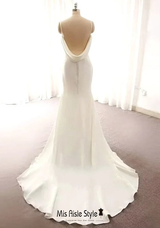 sexy backless wedding dress