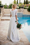 Modest Half Sleeve Lace Wedding Dress