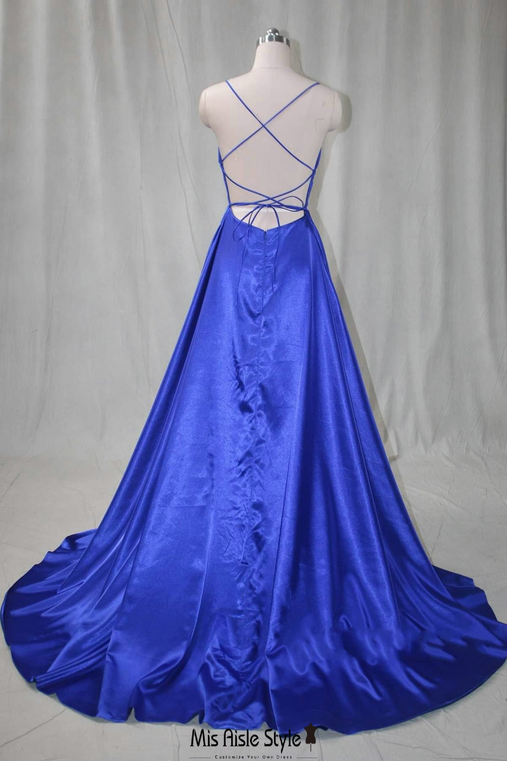 criss cross back prom dress