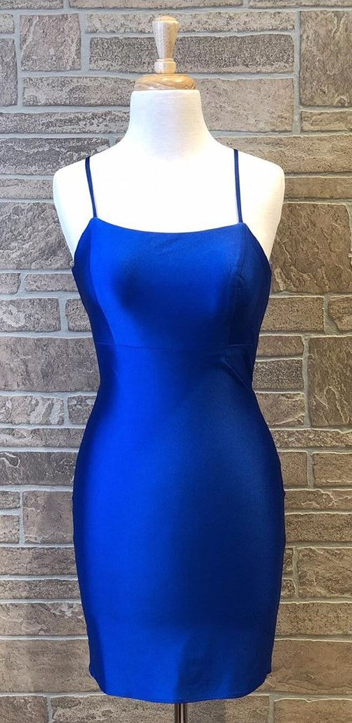 Fitted Royal Blue Homecoming Dress – misaislestyle