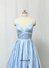 sky blue prom dress