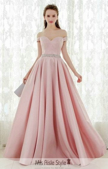 ball gown pink prom dress