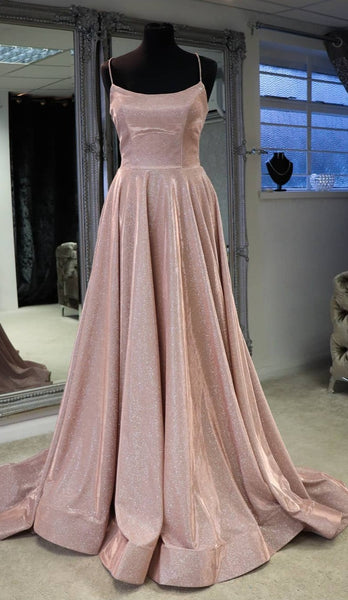 Sparkly Criss Cross Prom Dresses with Trailing