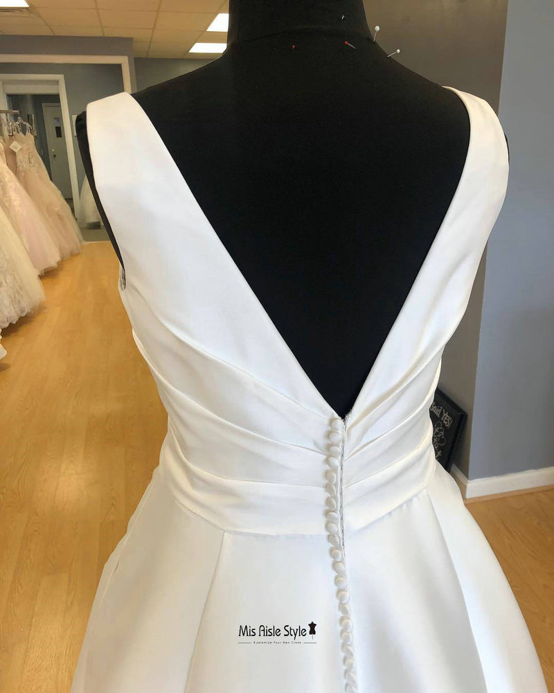 v-back bridal dress